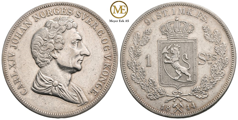 Speciedaler 1844 Carl XIV Johan. Kv.01