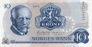 10 kroner 1975 QZ erstatning