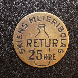 Skien meieribolag 25 øre kv. 1+