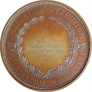 Medalje tildelt Gerard Gade 1876. Kv.0/01