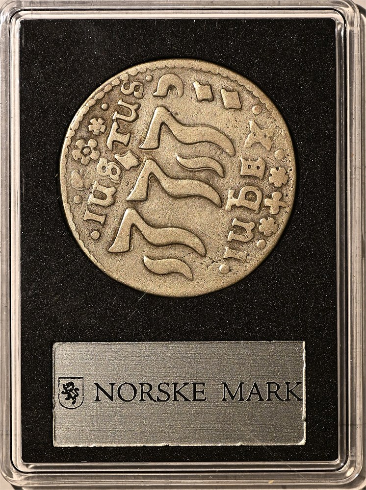 Norge 2 mark 1644 kv. 1/1+