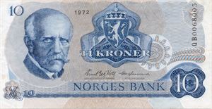 10 kroner 1972 QB erstatning