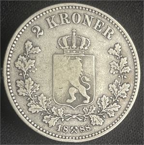 2 kroner 1888 Kv.1