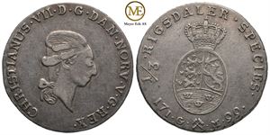 1/3 speciedaler 1799 Christian VII. Kv.1+