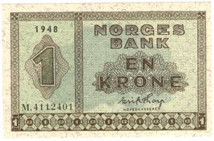 1 krone 1948 M.4112401. Kv.0