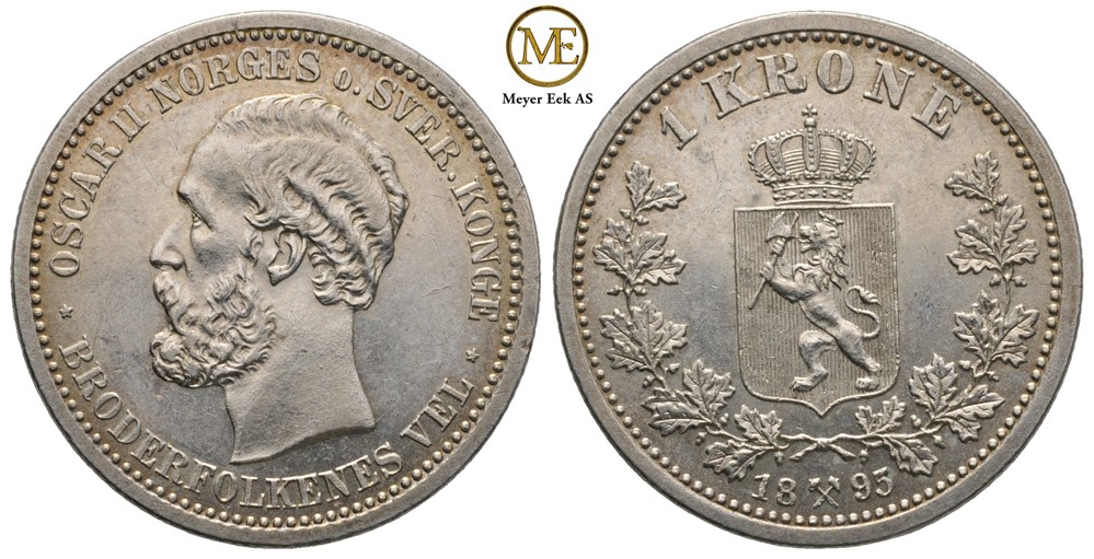 1 krone 1895 Oscar II. Kv.0