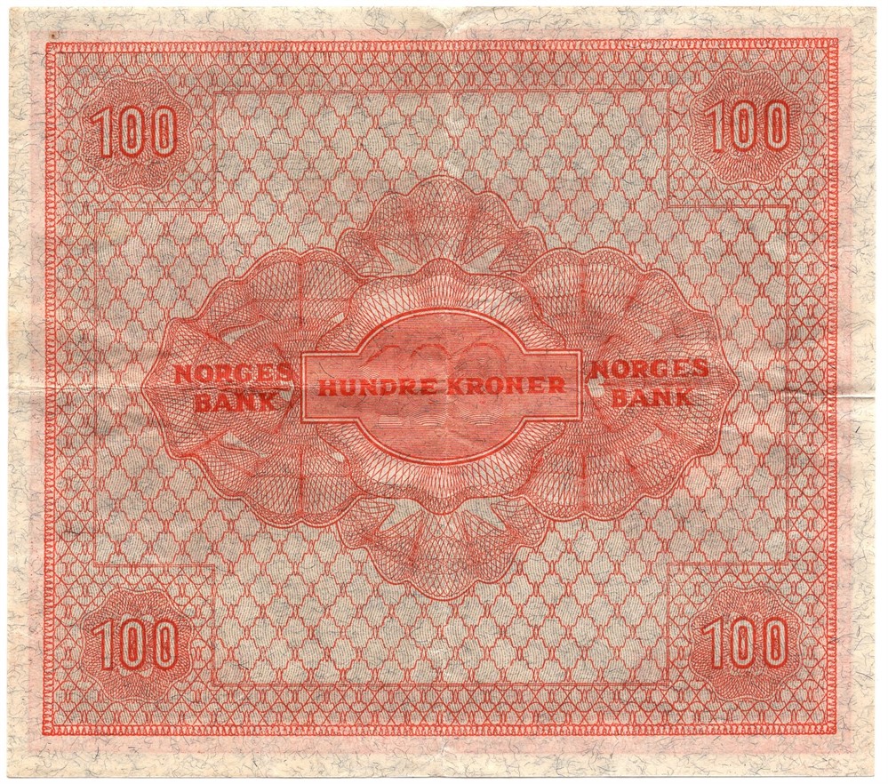 100 kroner 1945 A.878629. Kv.1/1+