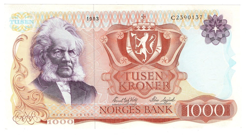 1000 kroner 1983 C. Kv.1+