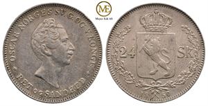 24 skilling 1850 Oscar I. Kv.1+