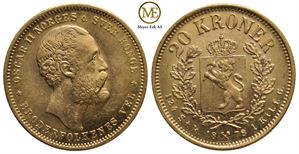 20 kroner 1878 Oscar II. Kv.0/01