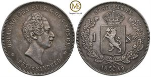 Speciedaler 1849 Oscar I. Kv.1+