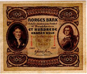 100 kroner 1937 B Kv.1/1+