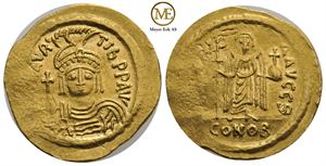 Solidus Maurice Tiberius (582-602) Kv.1+