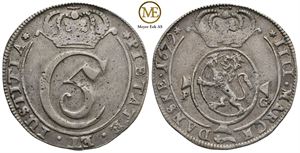 4 mark 1679 Christian V. Kv.1+