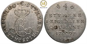 1/5 speciedaler 1797 Christian VII. Kv.0/01