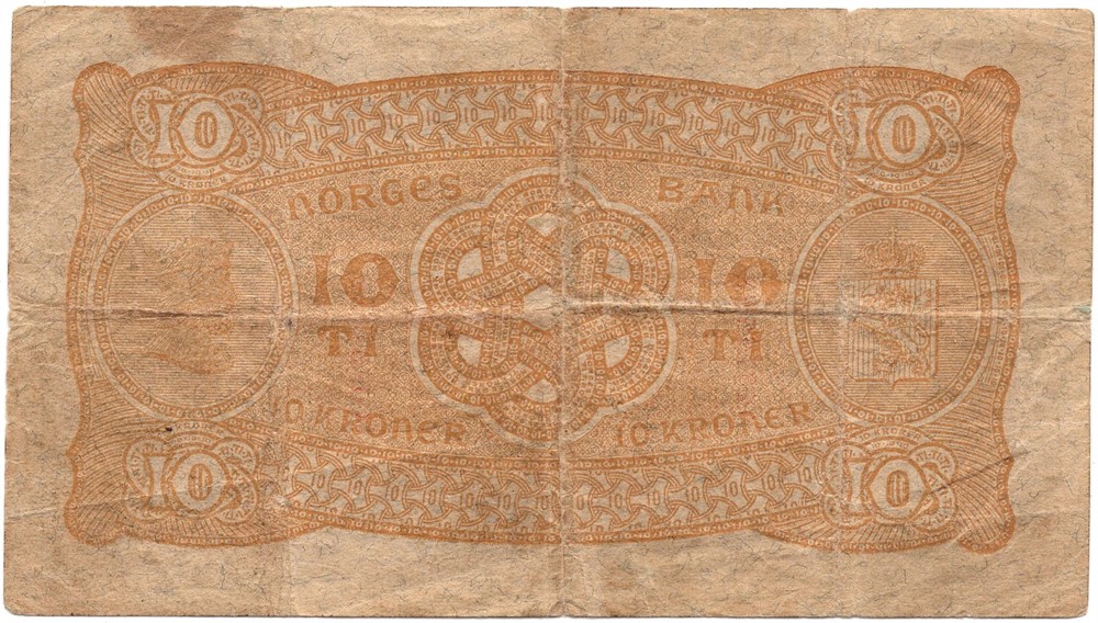 10 kroner 1922 K.0551957. Kv.1-