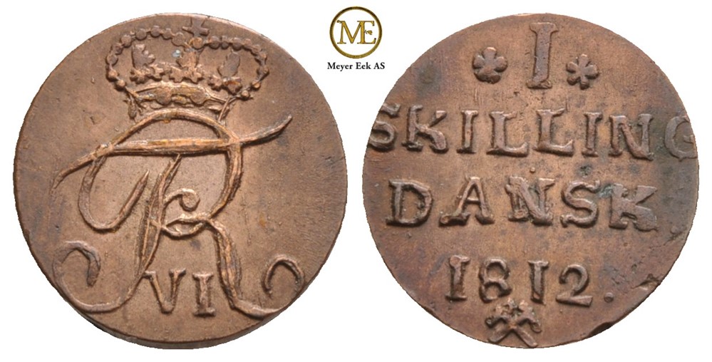Skilling 1812 Frederik VI. NMD.8b. Kv.01