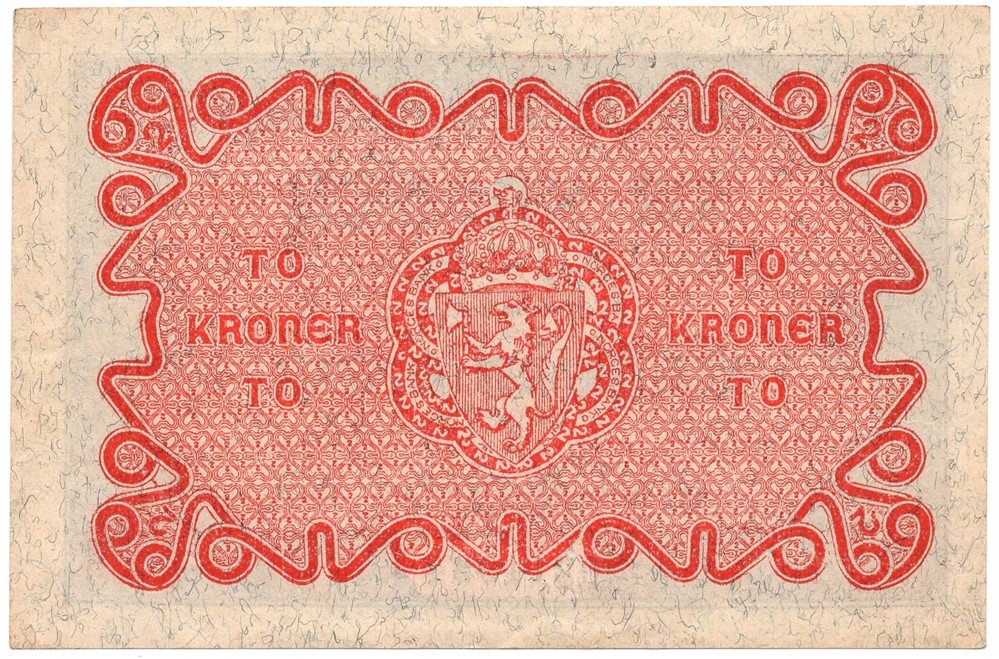 To kroner 1922 No.0211934. Kv.0/01