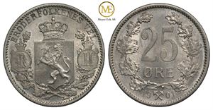 25 øre 1901 Oscar II. Kv.0