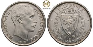 1 krone 1917 Haakon VII. Kv.0