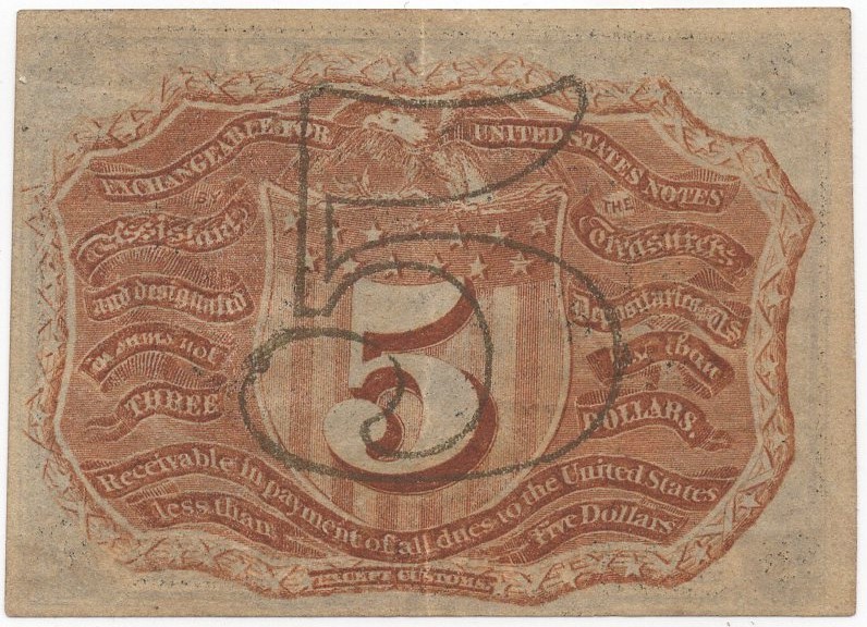 5 cents 1863 US. Kv.1+
