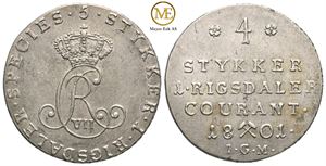 1/5 Speciedaler 1801 Christian VII. Kv.01