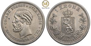 1 krone 1882 Oscar II. Kv.0/01