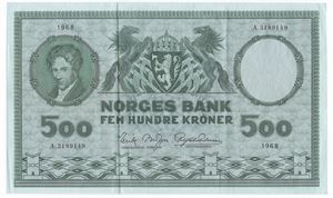 500 kroner 1968 A.3189149. Kv.1+