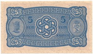 5 kroner 1940 R.8803637. Kv.0/01