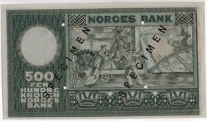 500 kroner 1948 X.0000000 speciemen. Kv.0/01