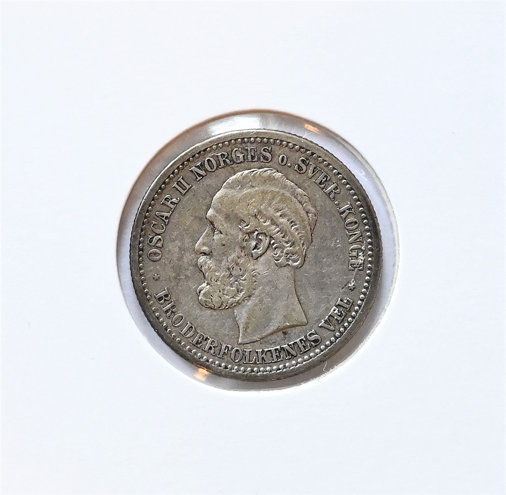 Norge 1 krone 1898 kv . 1+