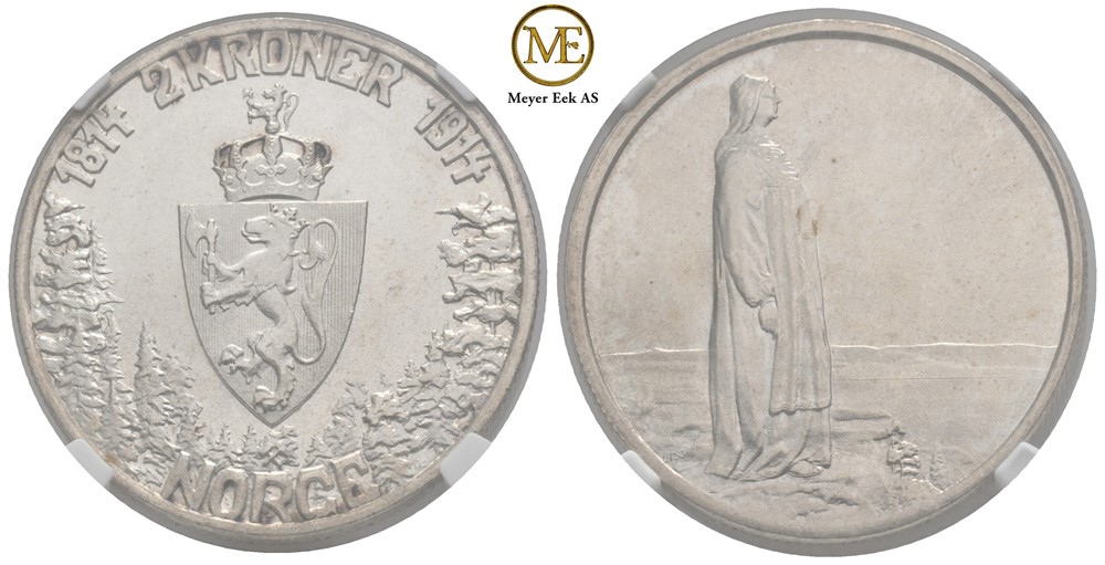 2 kroner 1914 Jub. Kv.0