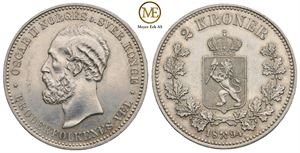 2 kroner 1894 Oscar II. Kv.0/01