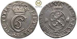 2  mark 1670 Christian V. Kv.1