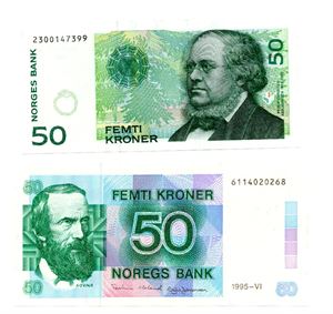 50 kroner 1995 og 1996