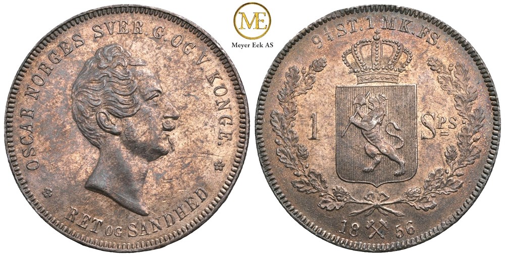 Speciedaler 1856 Oscar I. Kv.01