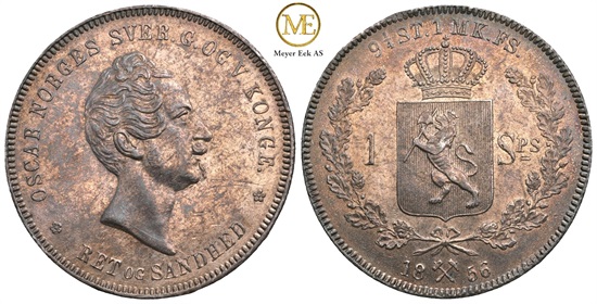 Speciedaler 1856 Oscar I. Kv.01