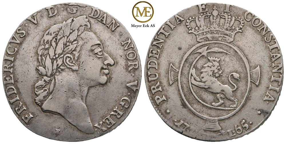 Speciedaler 1765 Frederik V. Kv.1/1+