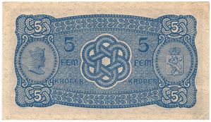 5 kroner 1943 V.8147126. Kv.01