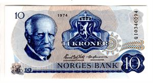 10 kroner 1974 QI erstatning Kv.0