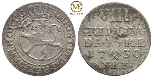 8 skilling 1730 Christian VI. Kv.01