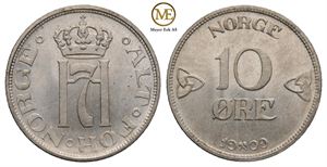 10 øre 1909 Haakon VII. Prakt eksemplar