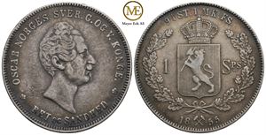 Speciedaler 1855 Oscar I. Kv.1/1+