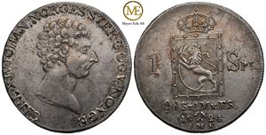 Speciedaler 1824 Carl XIV Johan. Kv.0