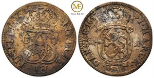 Mark/16 skilling 1687 Christian V. Kv.1+/01