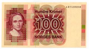 100 kroner 1982 AD ex. Nordmøre 12.12.12