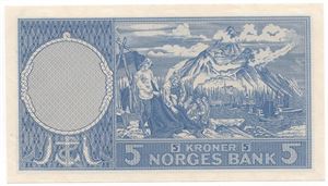 5 kroner 1957 F.1062620. Kv.0