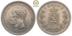 1 krone 1904 Oscar II. Kv.0/01