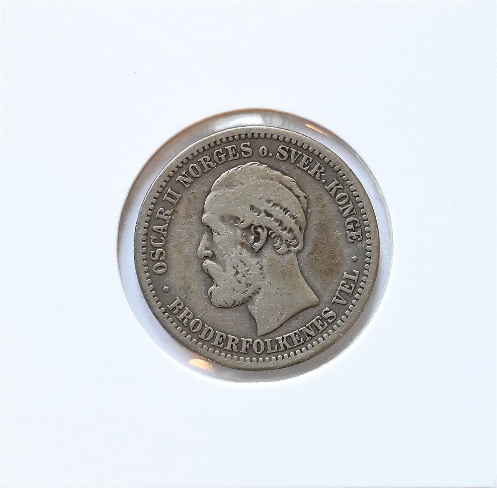 Norge 1 krone 1889 kv. 1/1-