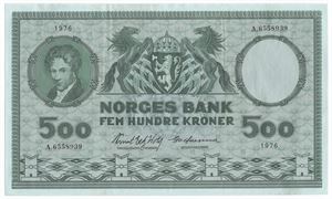 500 kroner 1976  A.6558939. Kv.01